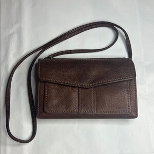 Fossil Dark Brown Crossbody Bag and wallet